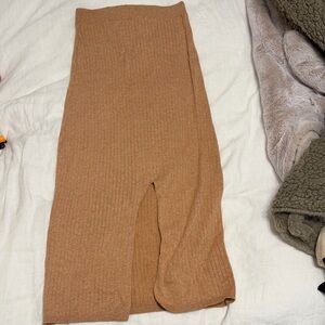 Free People Tan Pencil Skirt